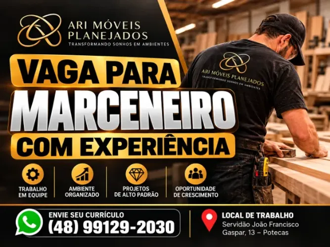 Marceneiro com Experiência - Vaga de Emprego