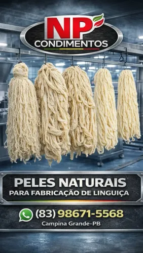 Peles e temperos para linguiça e charque