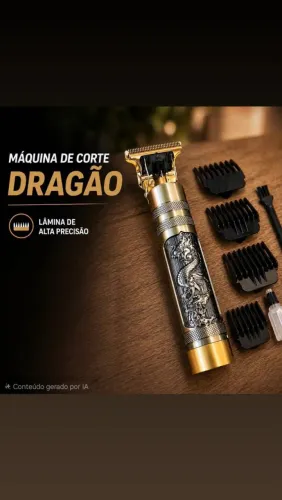 MÁQUINA PROFISSIONAL VINTAGE T9 - EDIÇÃO DRAGÃO ?