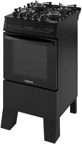 Fogão Itatiaia 4 Bocas Electra Glass Plus Preto Bivolt