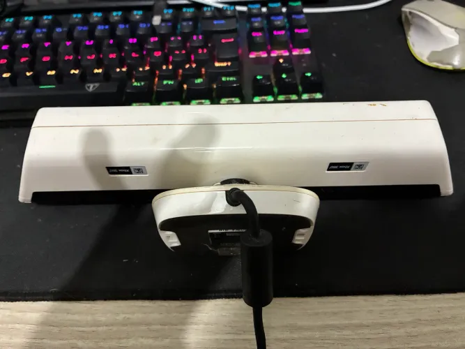 Controle de Xbox 360 sem fio Branco Original + Sensor Kinect Branco (Ótimo estado)
