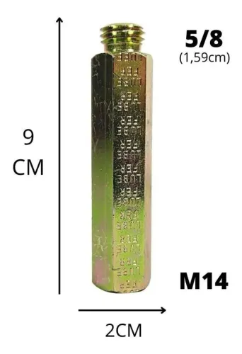 Adaptador p/boina de polimento 5/8 x M14( Lubefer )