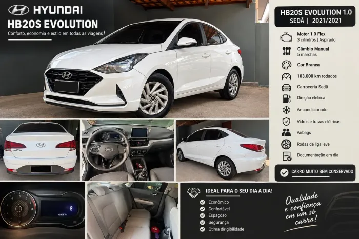 Hyundai HB20S Evolution 1.0 Flex 12V MEC 2021
