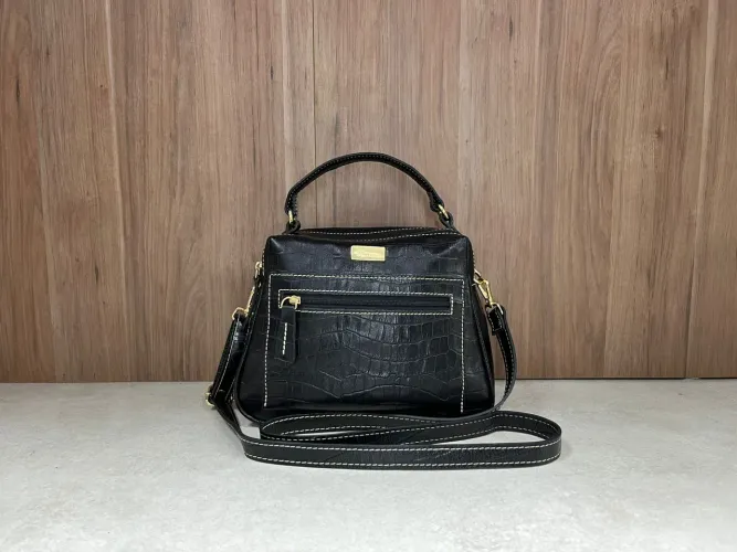 Bolsa couro legítimo ref2229 amarelle