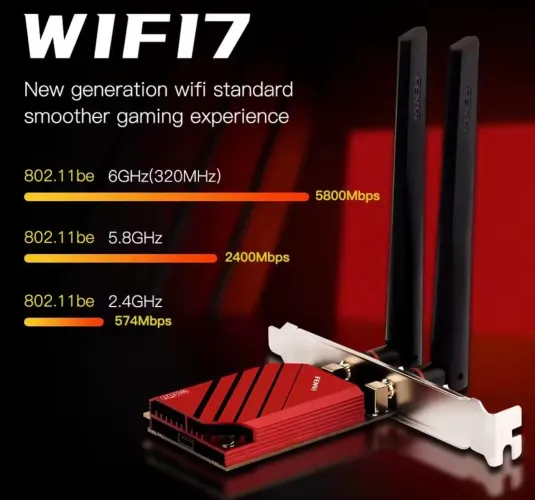 Fenvi WiFi 7 BE200 PCIe, Bluetooth 5.4