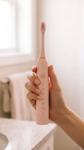 Escova Dental Elétrica Recarregável Sônica | 6 Modos | 4 Refis | À Prova d'Água