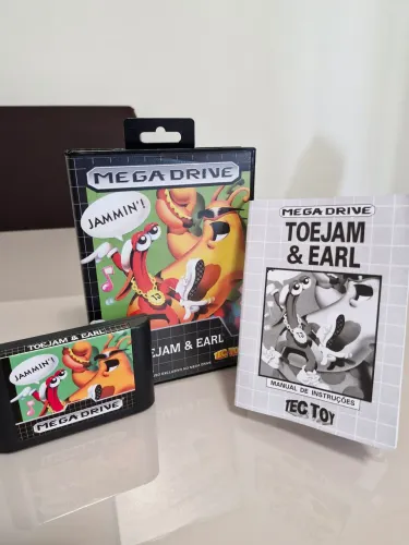 Jogo ToeJam and Earl - Mega Drive (Repro CIB) - Padrão Tectoy