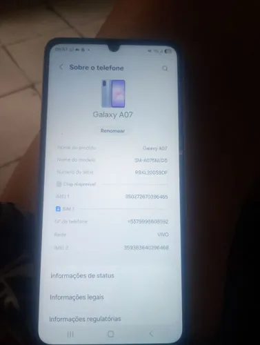 Vendo A07 novo com documento