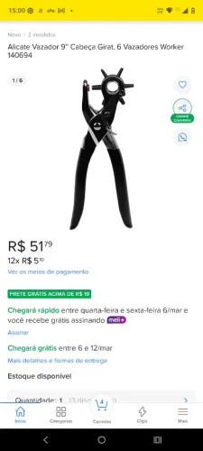 alicate furador de couro 