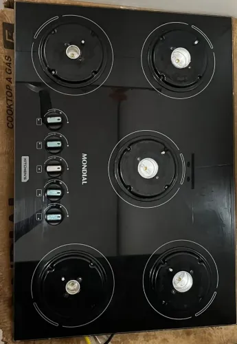 Fogão Cooktop 5 bocas mundial 