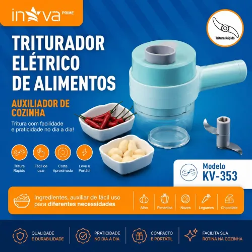 Triturador de alimentos recarregável Inova Prime KV-353