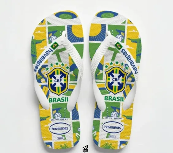 Chinelo copa do mundo brasil