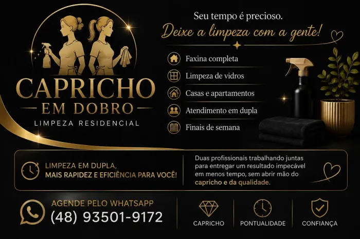 ? CAPRICHO EM DOBRO | LIMPEZA RESIDENCIAL ?