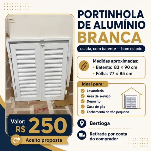 Portinhola de Alumínio Branca