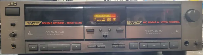 Tape Deck JVC Td-w307 Raro Prata Grafite