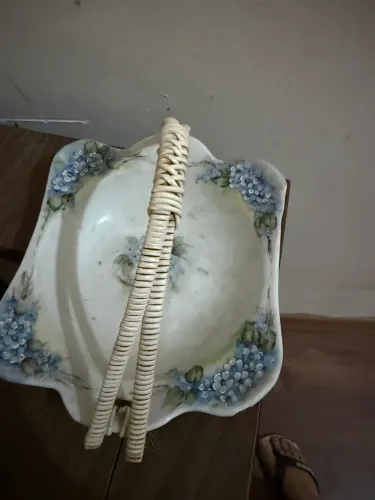 Bandeja Decorativa em Porcelana com Alças