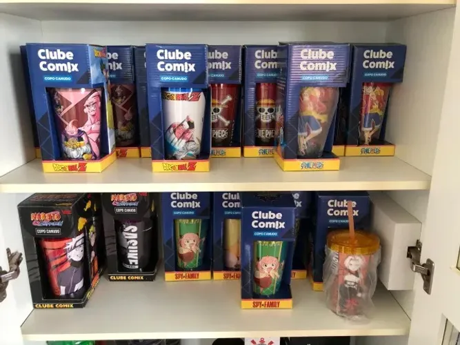 Copos com Canudo Dragon Ball, One Piece, Naruto, Spy Family para revenda