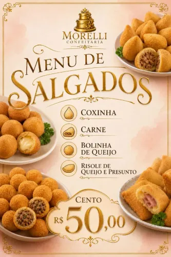Cento de salgados 50,00
