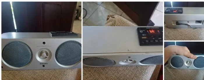 Caixa de som compacta bateria dura 8 horas