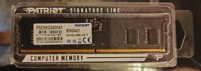 MEMÓRIA 8GB DDR5 5600MHZ PATRIOT SIGNATURE LINE