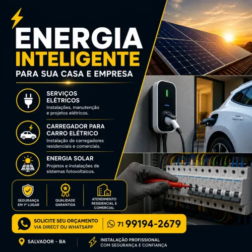ELETRICISTA, Energia Solar, Projetos e Serviços Elétricos 