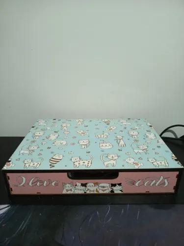Suporte para monitor com 1 gaveta em MDF