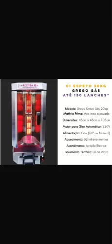 Maquina nova de kebab shawarma churrasco grego