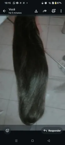 Cabelo humano 250 gramas 60 centímetros 
