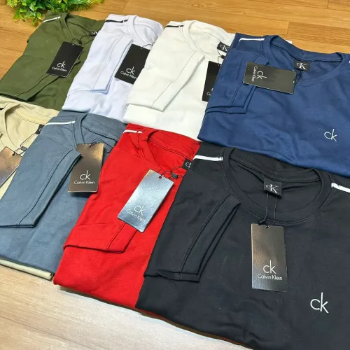 Camisa Calvin Klein malha italiana 100% algodão 