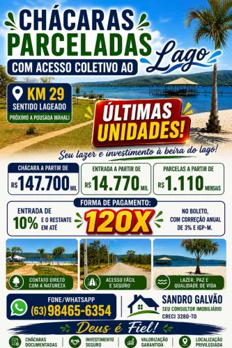 Chácaras Parceladas Com Acesso ao Lago Sentido Lajeado