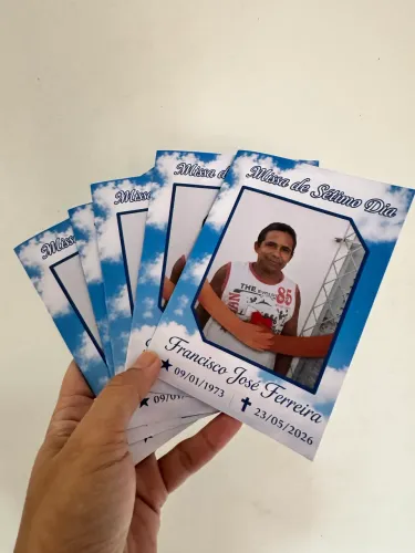 Lembrança missa de sétimo dia