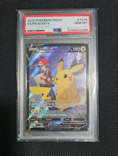 Carta Pokemon graduada Pikachu V PSA 10 #GT16