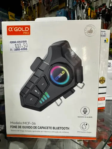 Fone p/ capacete.