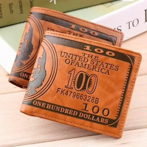 Carteira Formato de Dollars Couro Pu Sintético