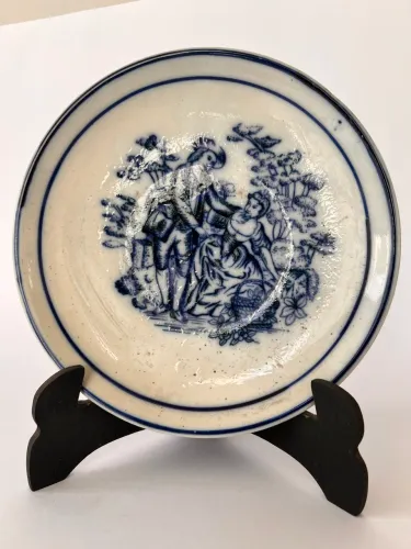 Prato Fundo em Porcelana Artesanal Mineira ? Blue & White