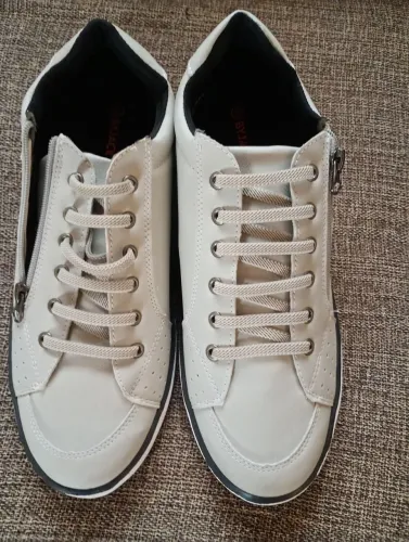 Sapatênis casual masculino comfort couro anti stress ortopédico com zíper .
