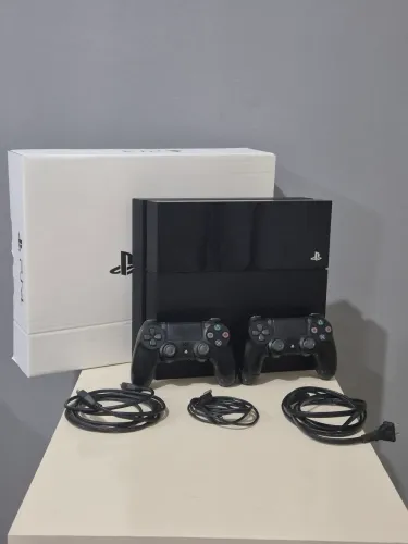 Ps4 desbloqueado 2 controles +15 jogos cartao 12x garantia 90 dias 