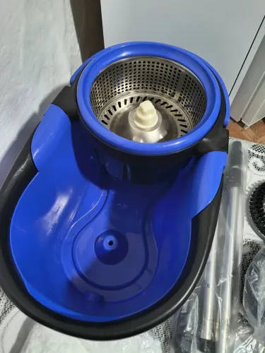 Esfregão Mop Perfect Balde Inox + 3 refil + cabo longo Perfect Pro