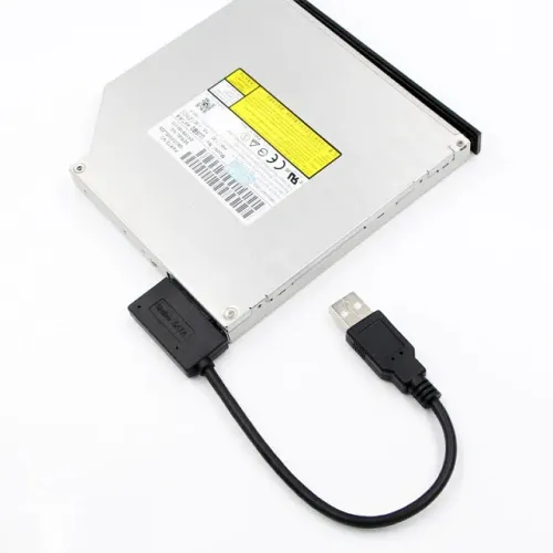 Cabo Adaptador Usb Para Gravador Cd/Dvd  Notebook Sata 