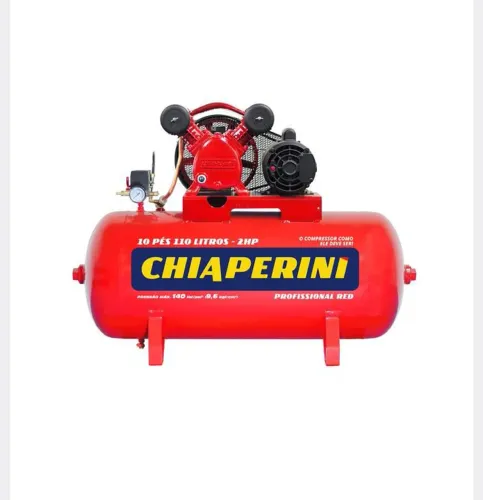 Compressor Chiaperini 10 PÉS 110 Litros com Chave Eletromagnética. na caixa semi novo.