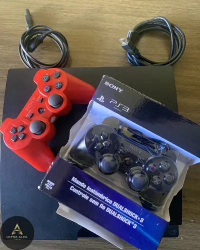 ? PS3 Slim Completo + 2 Controles | Pronto para Jogar
