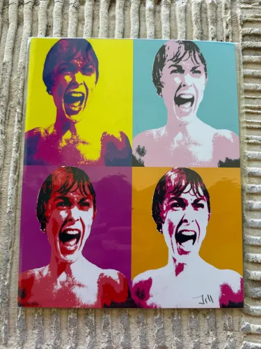 Hitchcock PSYCHO Andy Warhol Estilo Bam Box Terror Exclusivo 8x10 Impressão Artística 