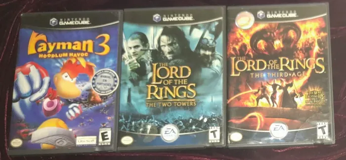 Kit/Lote 3 Jogos Gamecube | Rayman 3 | Lord of the Rings: The Two Towers & The Third Age