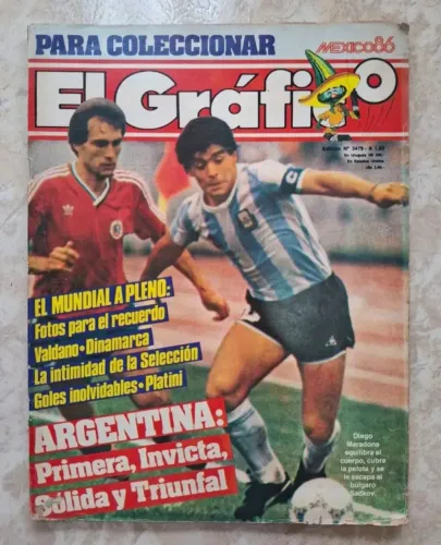 Revista EI Gráfico # 3479 Maradona Copa Do Mundo 1986
