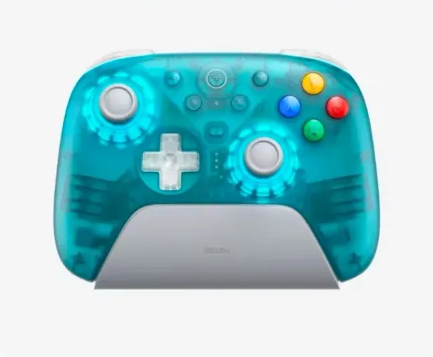 Controle 8BitDo Ultimate 2 Windows 2.4G Wireless TMR Translucent Blue - Original- Lacrado