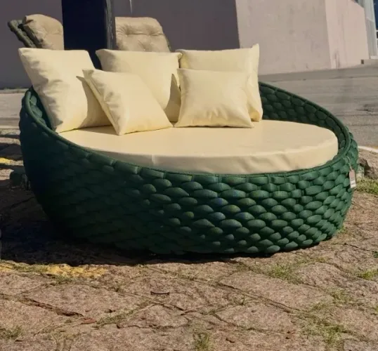 Chaise em tricô náutico