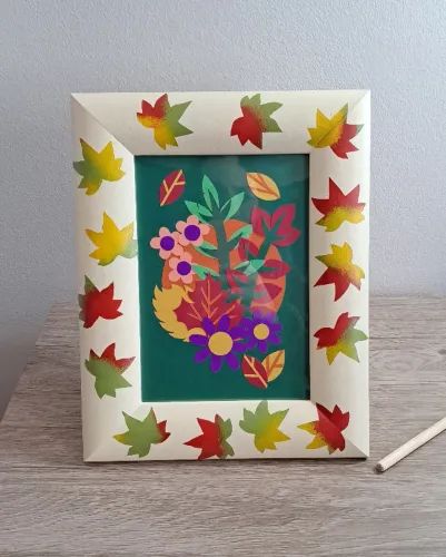 Quadro decorado com arte em Paper Cut