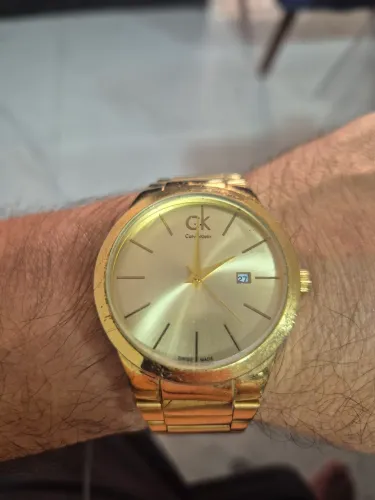 Relógio Calvin Klein K893 DOURADO À QUARTZ  