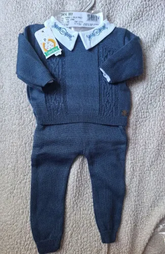 NOVO Conjunto tricot 3 peças Menino 