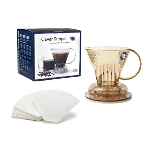 Porta Filtro Clever Dripper 300 Ml Marrom 100 Filtros